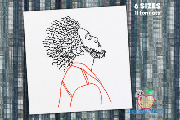 A Sketch of an African Man Embroidery Design Review