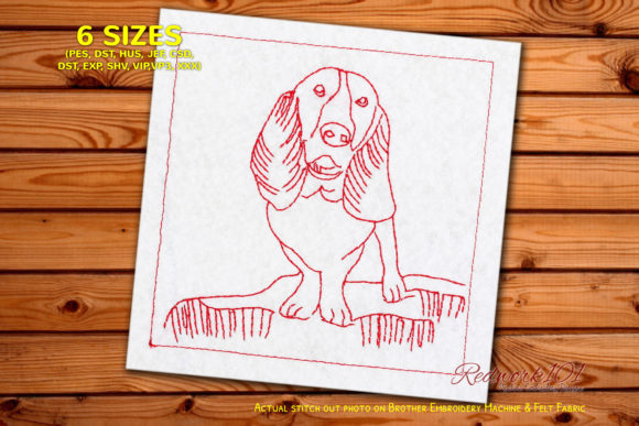 Adorable Basset Hound Puppy: Embroidery Design Review