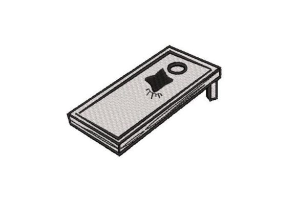Black and White Cornhole Toss Embroidery Review