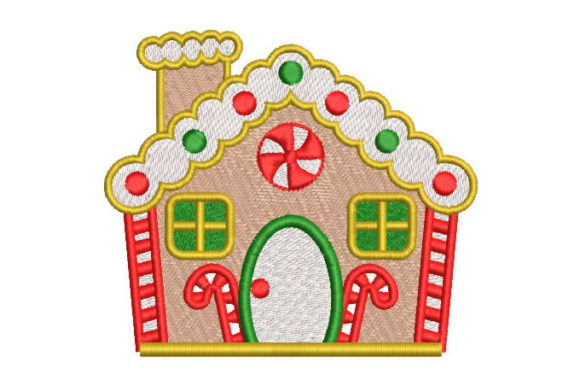 Candy House: A Sweet Christmas Embroidery Design
