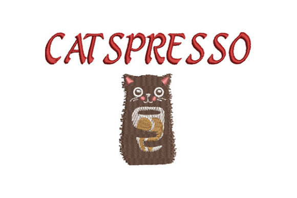 Catspresso: A Whimsical Cat Embroidery for Cozy Sweatshirt Collections