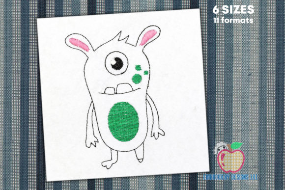 Cute Monster Sketch Embroidery Review for Business Merch
