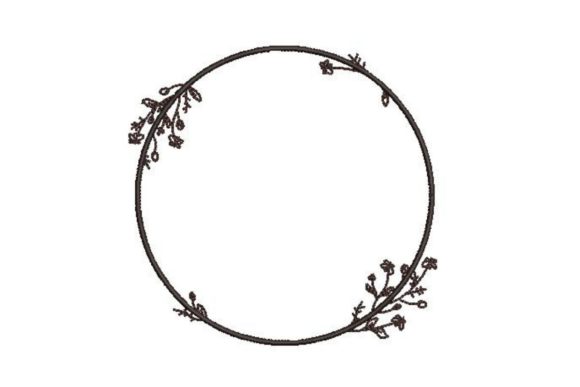 Dainty Round Floral Frame: A Delicate Touch for Holiday Creations