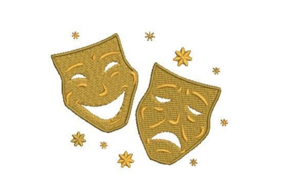 Golden Theater Masks Embroidery Review for Merch