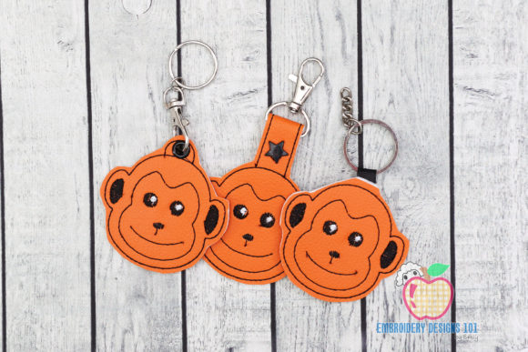 Monkey Face ITH Snaptab Keyfob In Real Projects
