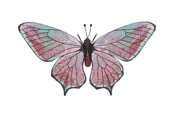 Pink Butterfly with Beautiful Antennae Design Review
