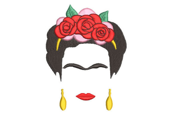 Woman with Floral Accessory Embroidery Design Review
